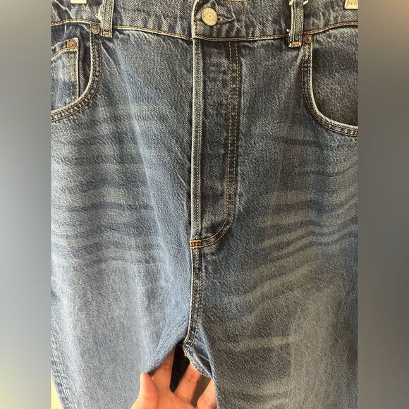 Boyish The Charley Wide Leg Jeans In Greed Rigid Fit High Waist Denim Size 32 - Picture 4 of 11